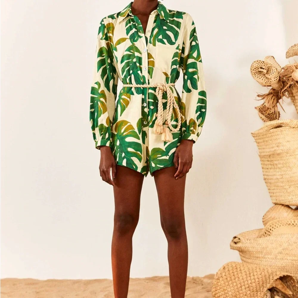 FARM Rio Tropical Leaf Print Jumpsuit - Picture 3 of 11